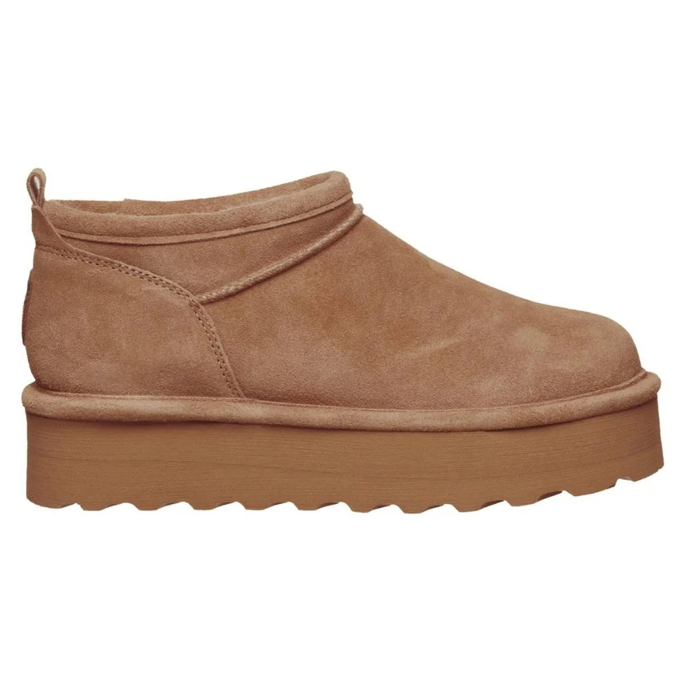 Bearpaw Women's Retro Super Shorty Suede Platform Bootie Brown New Size 5 and 9 - Picture 5 of 9
